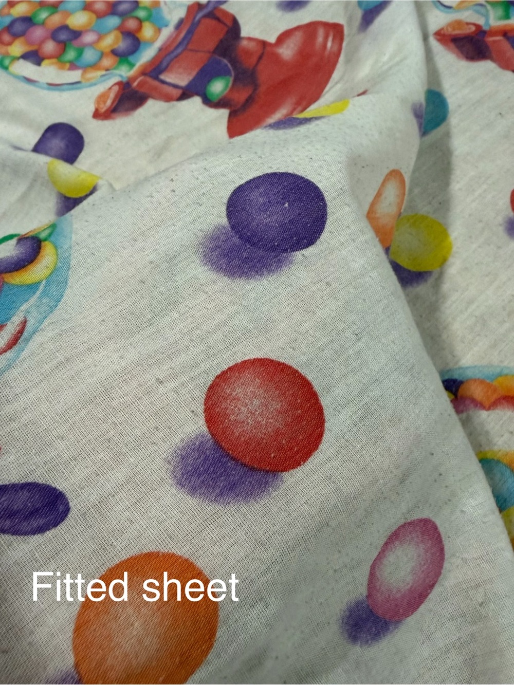 Vintage 1987 Lisa Frank Gumball Pattern Twin Sheet Set - Great Vtg Condition! - Picture 9 of 11